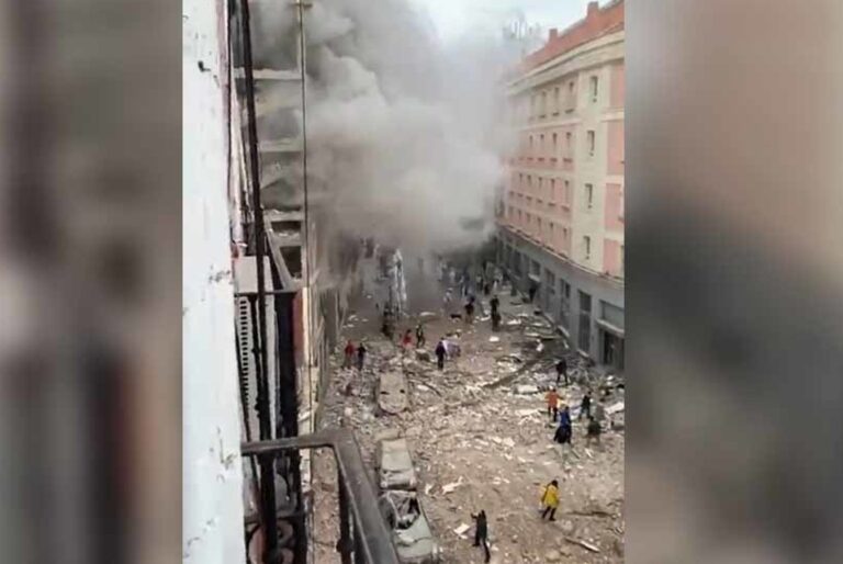 Ισχυρή έκρηξη στη Μαδρίτη – Σκηνές χάους στο κέντρο της πόλης