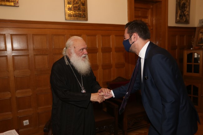 Στον Αρχιεπίσκοπο Ιερώνυμο ο Πρόεδρος της Ν.Δ. Κύπρου