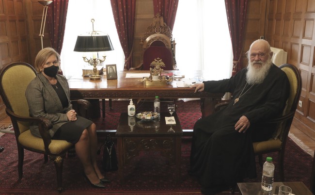 Αρχιεπίσκοπος Ιερώνυμος σε Αναπλ. Υπουργό Υγείας Μίνα Γκάγκα : “Συνεργασία για το καλύτερο του λαού”