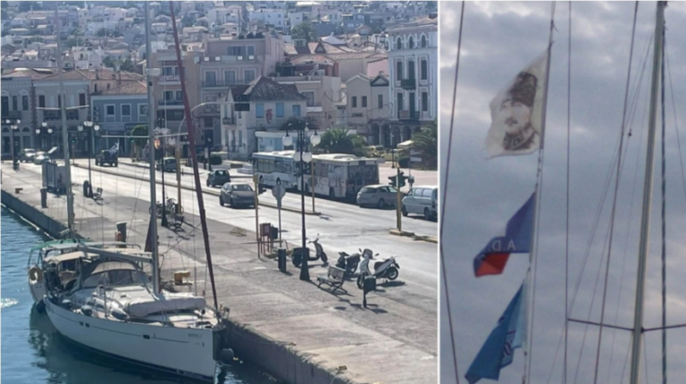 Τη σημαία του Κεμάλ ύψωσε τουριστικό σκάφος στο λιμάνι της Μυτιλήνης