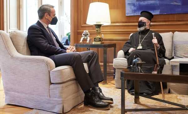 Συνάντηση πρωθυπουργού με τον Αρχιεπίσκοπο Αυστραλίας Μακάριο