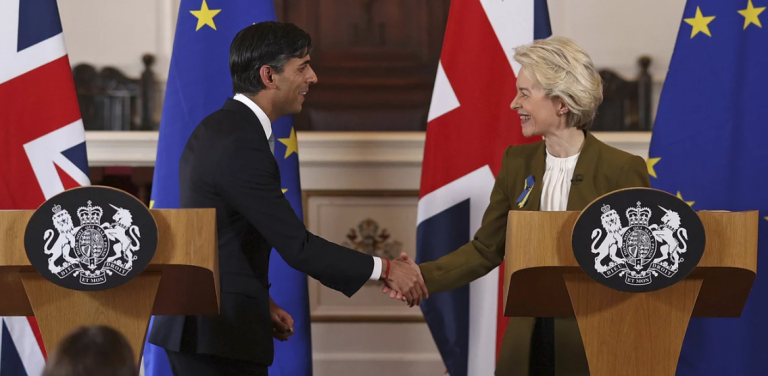 Ο Ρίσι Σούνακ και η Ούρσουλα Φον ντερ Λάιεν μίλησαν για ένα νέο κεφάλαιο στις σχέσεις του Λονδίνου με την Ευρωπαϊκή Ενωση