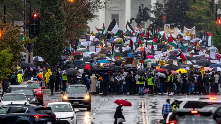 Πάνω από 300.000 διαδηλωτές στην Ουάσιγκτον σε ένδειξη αλληλεγγύης  στους Παλαιστίνιους