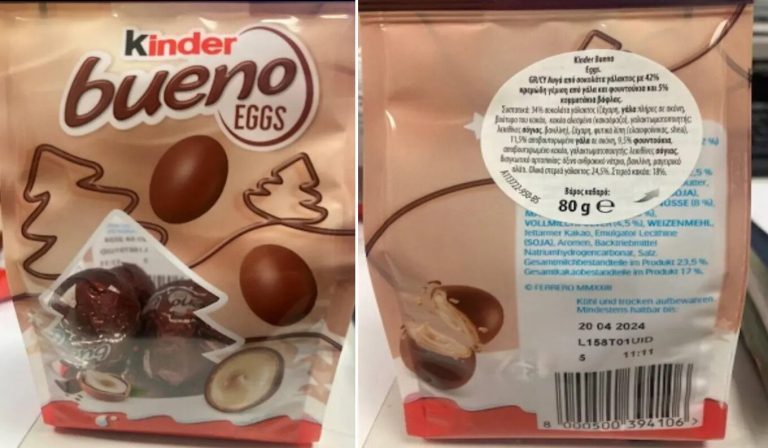 Ανάκληση των “Kinder Bueno Αυγών” λόγω έλλειψης αναγραφής συστατικού