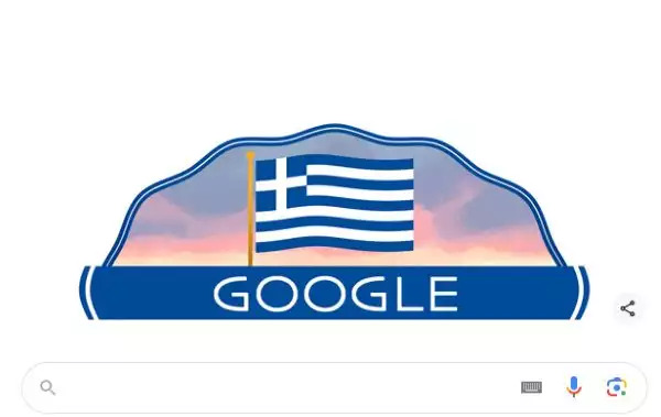 Την εθνική επέτειο της 25ης Μαρτίου τιμά η Google με ένα ιδιαίτερο doodle