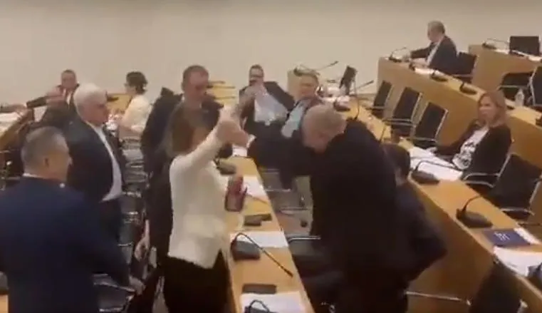 Γεωργία: Βουλευτίνα χτύπησε στο κεφάλι συνάδελφό της με ένα μπουκάλι νερό